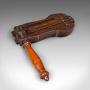 Antique Football Rattle, English, Elm, Memorabilia