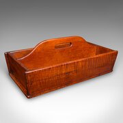 Antique Footmans Carry Tray, English, Fruitwood