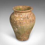 Antique Garden Vase, English, Terracotta, Planter