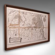 Antique Italian Region Map, Framed Cartography