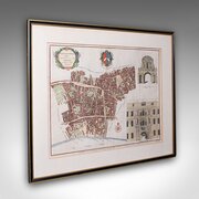 Antique London Street Map, Farringdon, English
