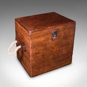 Antique Maritime Decanter Box, English, Walnut