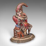 Antique Mr Punch Doorstop, English, Painted Figure