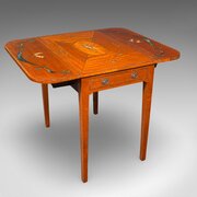 Antique Pembroke Table, English Satinwood, Regency