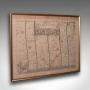 Antique Road Map, London to Hythe, Kent, English