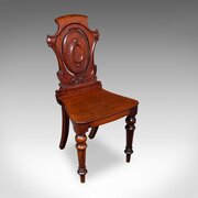 Antique Shield Back Hall Chair, Scottish, Walnut