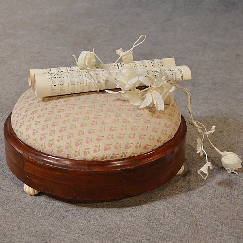 Antique Stool Footstool Upholstered Gout Foot Rest Antiques Atlas