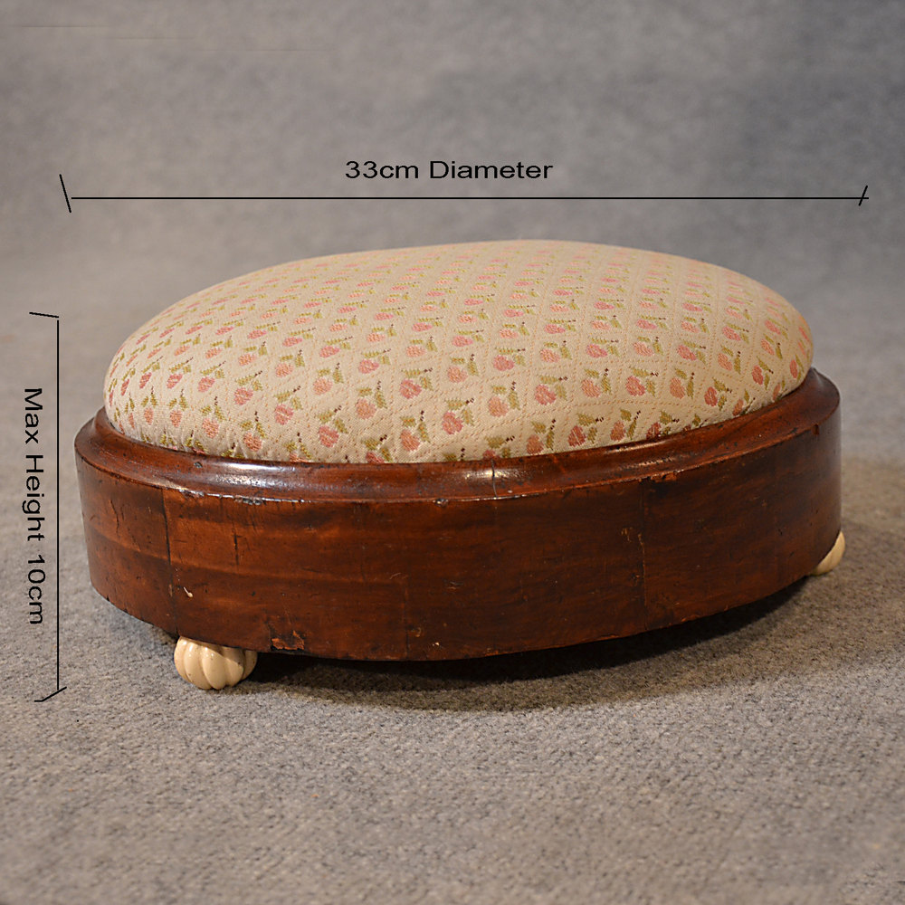 Antique Stool Footstool Upholstered Gout Foot Rest Antiques Atlas