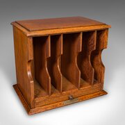 Antique Telegram Case, English, Oak, Letter Box