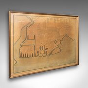 Antique Town Plan, Portsmouth Dockyard, English