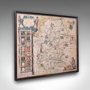Antique Wiltshire County Map, Dutch, Cartography