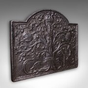 Heavy Antique Public House Fire Back, English Iron