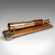 Large Antique 3 Draw Telescope, English Brass