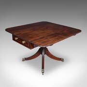 Large Antique Pembroke Table, English, Drop Leaf
