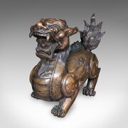 Large Vintage Pixiu Statue, Oriental, Bronze
