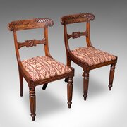 Pair Of Antique Reception Hall Chairs