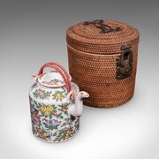 Small Antique Decorative Teapot, Oriental, Ceramic