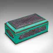 Small Antique Keepsake Box, English, Silver Plate