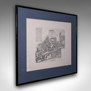 Vintage 18th Century Street Map, London, C.1980