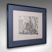 Vintage 18th Century Street Map, London, Framed