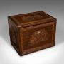 Vintage Cased Mahjong Set, Chinese, Carved Teak