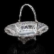 Vintage Decorative Cake Basket, English, Dish