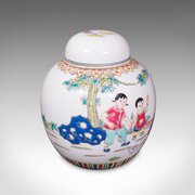 Vintage Decorative Ginger Jar, Oriental, Ceramic