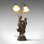 Vintage Decorative Lamp, French, Spelter Bronze