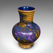 Vintage Fat Lava Posy Vase, German, Glazed Ceramic