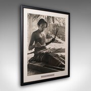 Vintage Loom Weaver Photograph, Balinese Woman