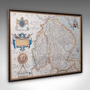 Vintage Map, Lincoln, Nottingham, English, Print