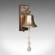 Vintage School Dinner Bell, English, Brass, Gong