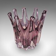 Vintage Starburst Display Bowl, Czech, Bohemia Art