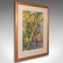 Vintage Watercolour Painting, English, Framed Art