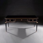 Late 19th Century French Ebonised Bureau Plat Writ