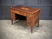 18thC Marquetry Inlaid Mahogany Writing Desk