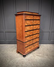 19th Century Walnut Tall Chest Of Drawers