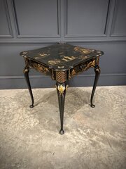 Black Lacquered Chinoiserie Occasional Table