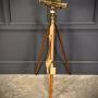 Brass Surveyors Level On Oak Tripod Stand