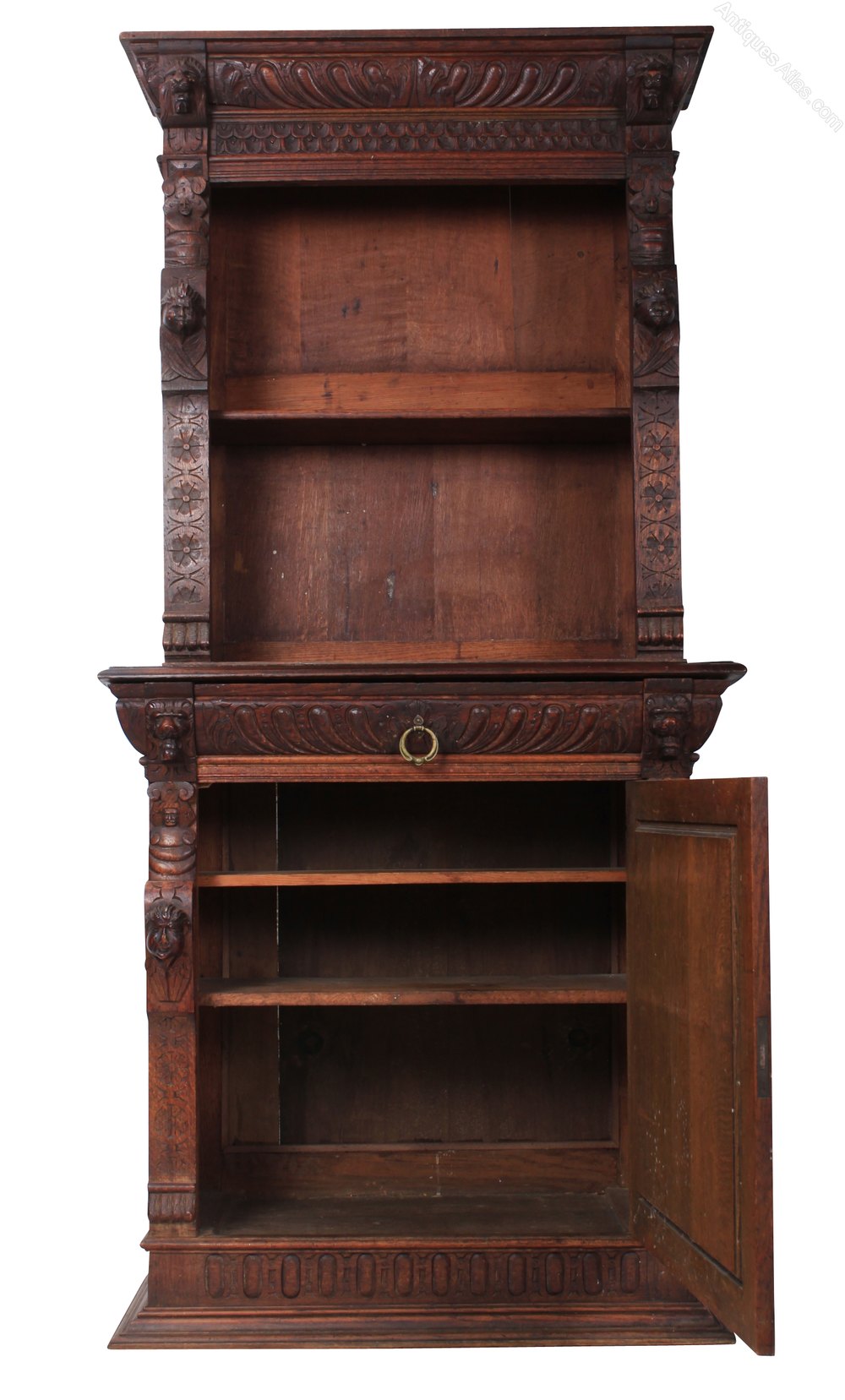Carved Oak Bookcase Antiques Atlas