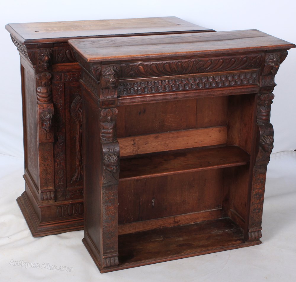 Carved Oak Bookcase Antiques Atlas