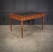 Dutch Marquetry Inlaid Mahogany Writing Table