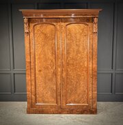 Fine Victorian Burr Walnut Wardrobe