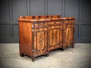 Flame Mahogany Biedermeier Sideboard
