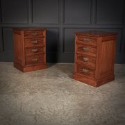 Large Pair Of Victorian Mahogany Bedside Chests