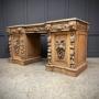 Large Victorian Carved Oak Sideboard