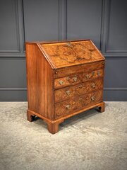 Queen Anne Figured Walnut Bureau