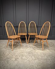 Set Of Four Ercol Quaker Dining Chairs