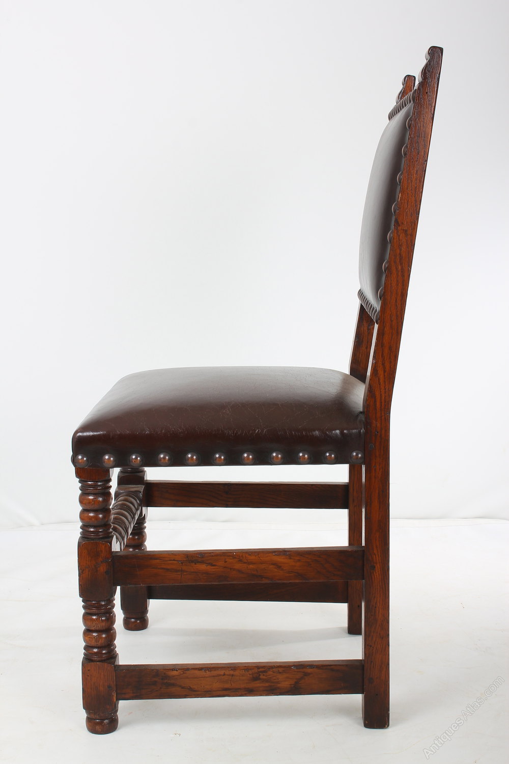 Antiques Atlas Set Of 8 Oak And Leather Dining Chairs 6 2