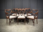 Set Of Eight Rosewood Dining Chairs
